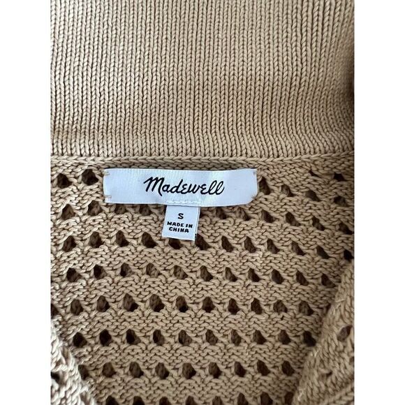 MADEWELL Open-Stitch Polo Cardigan Sweater Size small - Picture 11 of 11